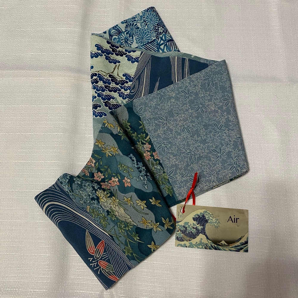 Air Scarves Hand Crafted Japanese Silk Kimono Limited Edition Infinity NWT